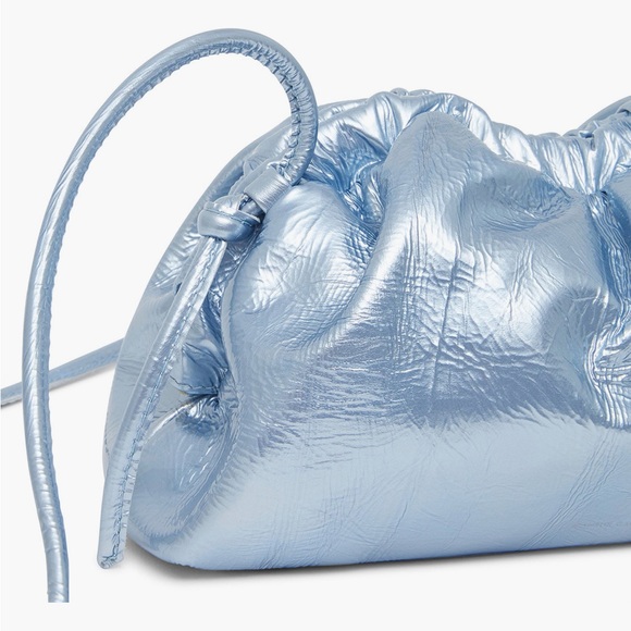Mansur Gavriel Mini Cloud Crinkled Metallic Clutch - Picture 2 of 13